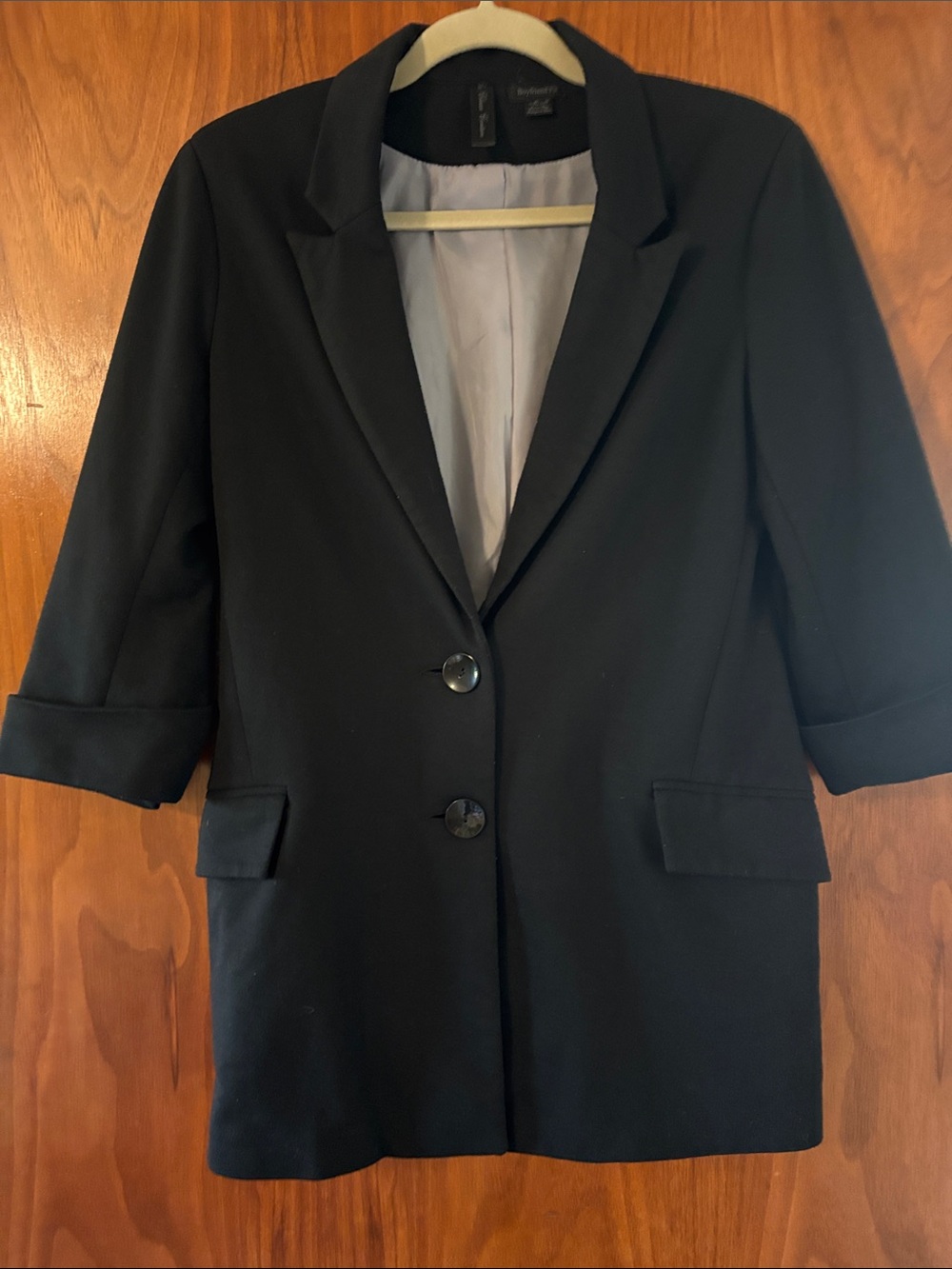 Women’s Black Tailored Two-Button Blazer Jacket